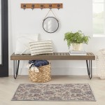 Waverly Washables Collection WAW01 Area Rug, Beige, 2' x 3'9"