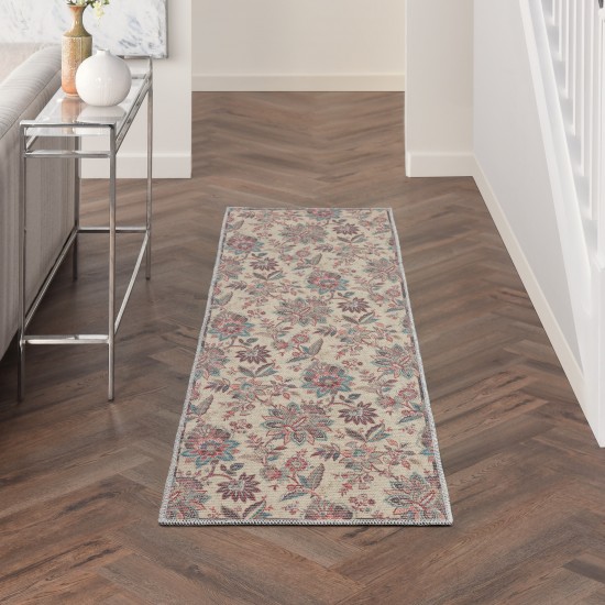 Waverly Washables Collection WAW01 Runner Rug, Beige, 2' x 6'