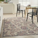 Waverly Washables Collection WAW01 Area Rug, Beige, 4' x 6'