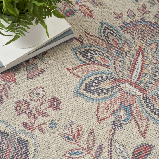 Waverly Washables Collection WAW01 Area Rug, Beige, 5'3" x 7'3"