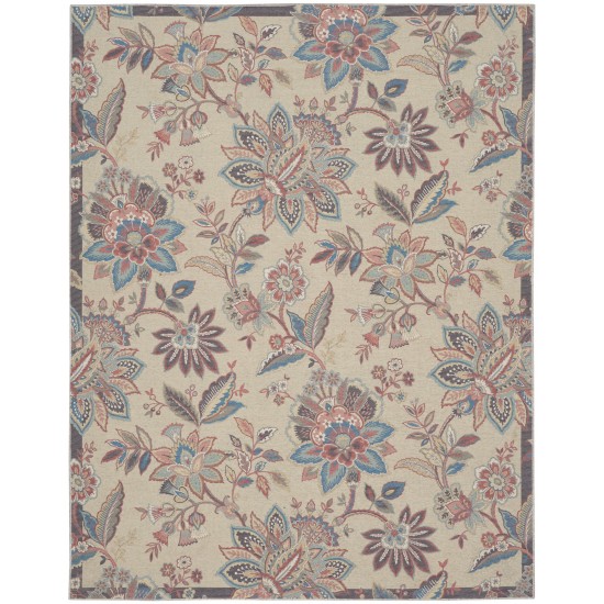 Waverly Washables Collection WAW01 Area Rug, Beige, 7'10" x 9'10"