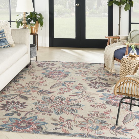 Waverly Washables Collection WAW01 Area Rug, Beige, 7'10" x 9'10"