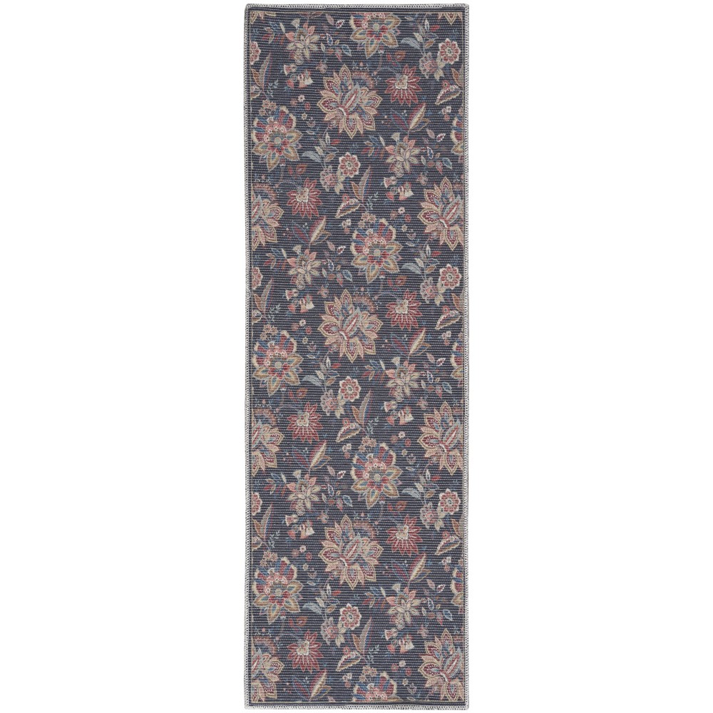 Waverly Washables Collection WAW01 Runner Rug, Charcoal, 2' x 6' Waverly Washables Collection WAW01 Runner Rug, Charcoal, 2' x 6'