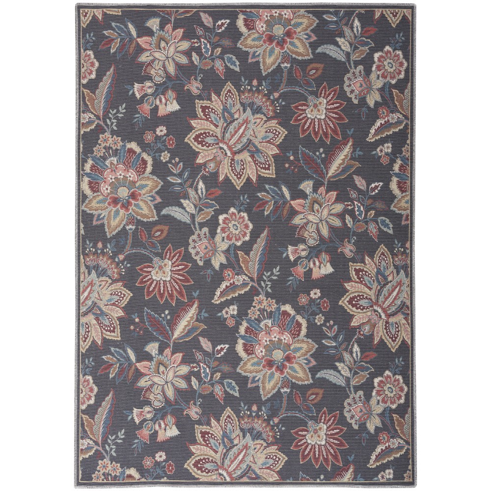 Waverly Washables Collection WAW01 Area Rug, Charcoal, 5'3" x 7'3" Waverly Washables Collection WAW01 Area Rug, Charcoal, 5'3" x 7'3"
