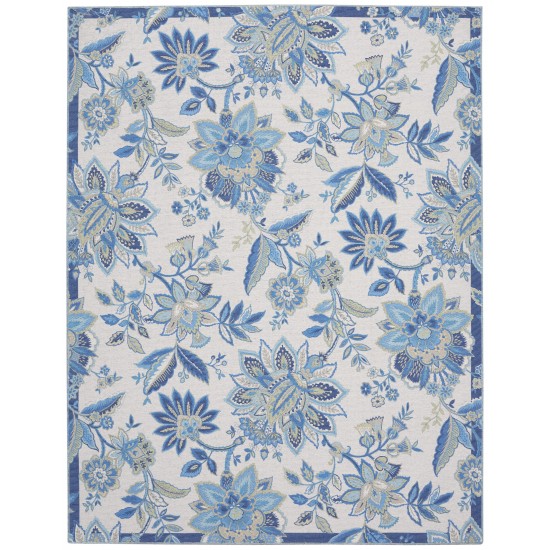 Waverly Washables Collection WAW01 Area Rug, Ivory/Blue, 7'10" x 9'10"