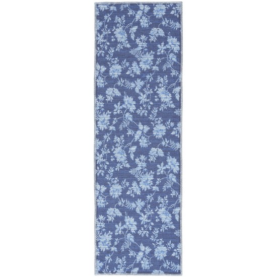 Waverly Washables Collection WAW02 Runner Rug, Blue, 2' x 6'