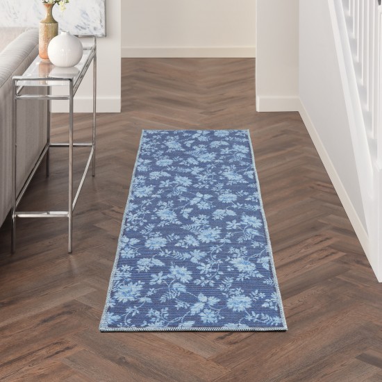 Waverly Washables Collection WAW02 Runner Rug, Blue, 2' x 6'