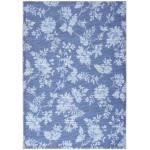 Waverly Washables Collection WAW02 Area Rug, Blue, 5'3" x 7'3"