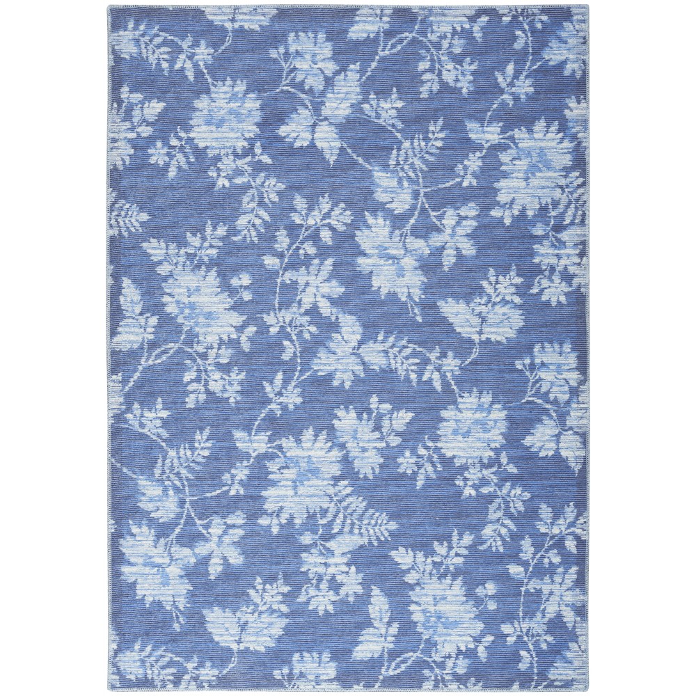 Waverly Washables Collection WAW02 Area Rug, Blue, 5'3" x 7'3" Waverly Washables Collection WAW02 Area Rug, Blue, 5'3" x 7'3"