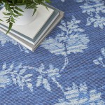 Waverly Washables Collection WAW02 Area Rug, Blue, 5'3" x 7'3"