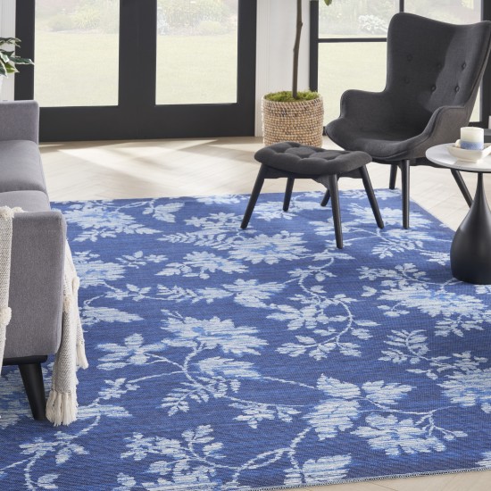 Waverly Washables Collection WAW02 Area Rug, Blue, 7'10" x 9'10"