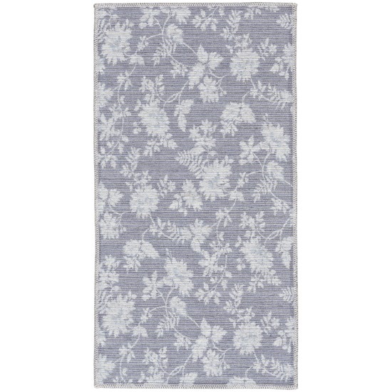 Waverly Washables Collection WAW02 Area Rug, Grey, 2' x 3'9"