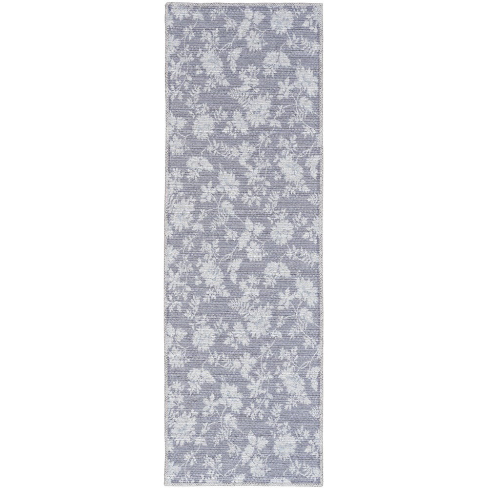 Waverly Washables Collection WAW02 Runner Rug, Grey, 2' x 6'