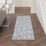 Waverly Washables Collection WAW02 Runner Rug, Grey, 2' x 6'