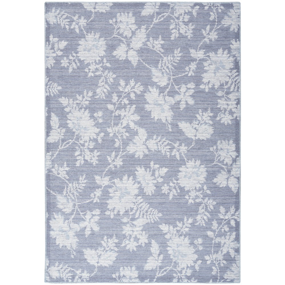 Waverly Washables Collection WAW02 Area Rug, Grey, 4' x 6'