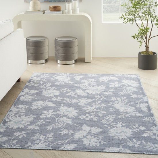 Waverly Washables Collection WAW02 Area Rug, Grey, 4' x 6'