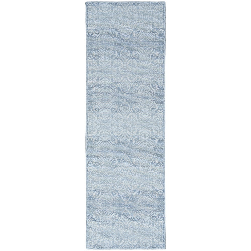 Waverly Washables Collection WAW03 Runner Rug, Aqua, 2' x 6'