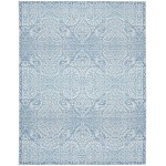 Waverly Washables Collection WAW03 Area Rug, Aqua, 7'10" x 9'10"