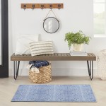 Waverly Washables Collection WAW03 Area Rug, Blue, 2' x 3'9"