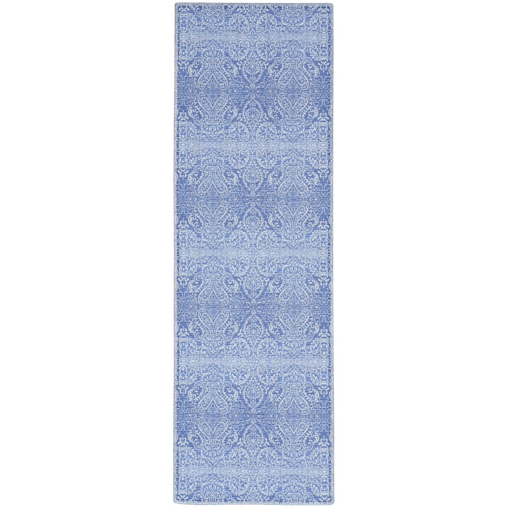 Waverly Washables Collection WAW03 Runner Rug, Blue, 2' x 6'