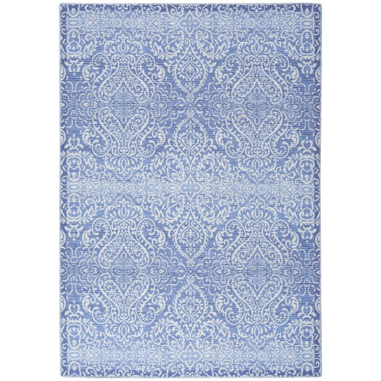 Waverly Washables Collection WAW03 Area Rug, Blue, 4' x 6'