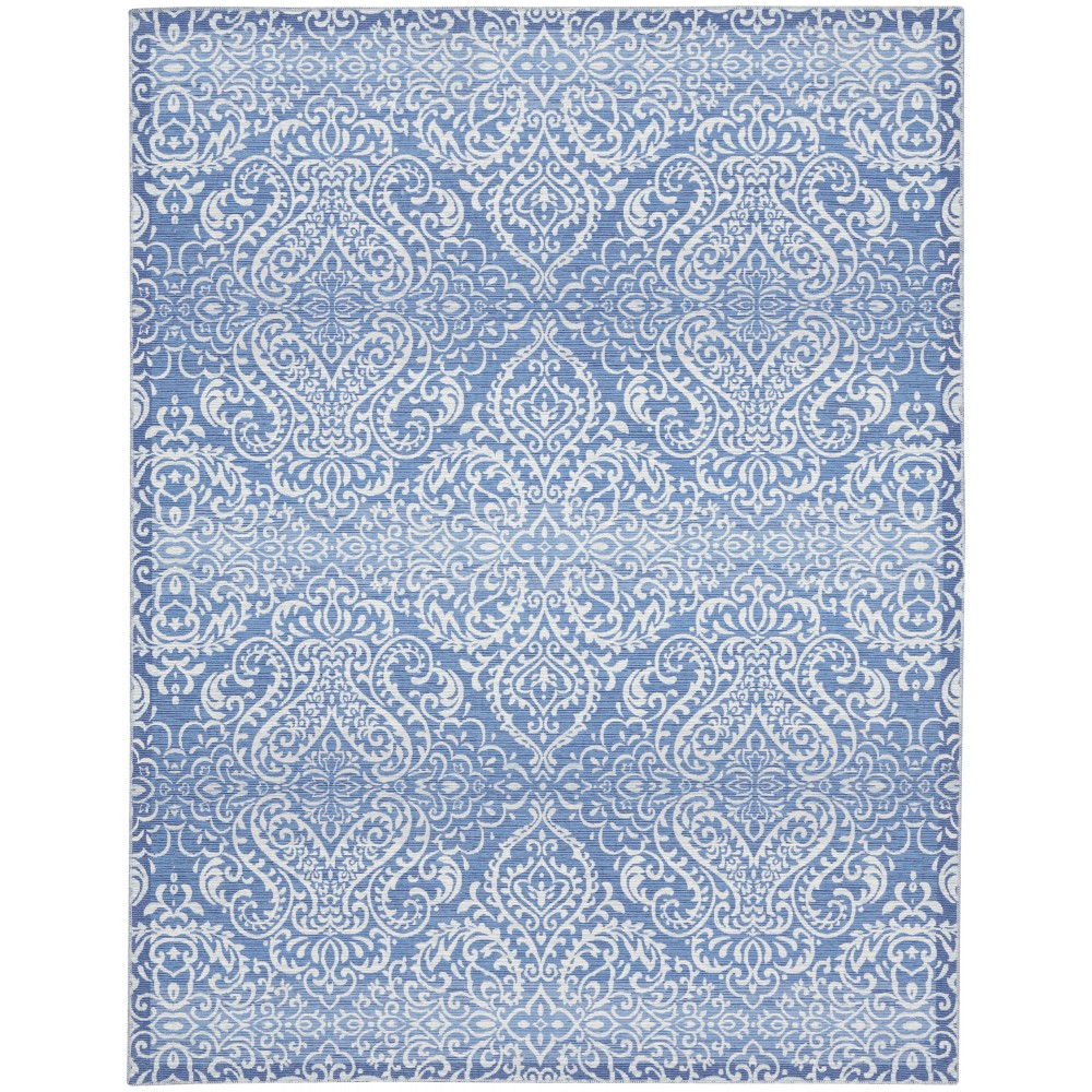 Waverly Washables Collection WAW03 Area Rug, Blue, 7'10" x 9'10"