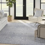 Waverly Washables Collection WAW03 Area Rug, Slate, 7'10" x 9'10"