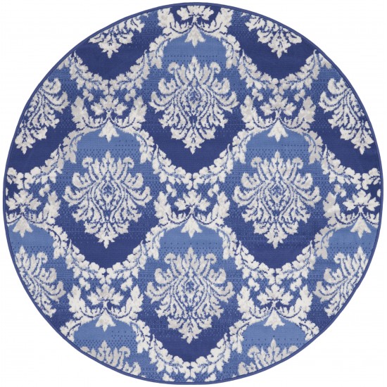 Nourison Whimsicle WHS01 Area Rug, Blue, 5' x Round