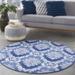 Nourison Whimsicle WHS01 Area Rug, Blue, 5' x Round