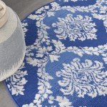 Nourison Whimsicle WHS01 Area Rug, Blue, 5' x Round