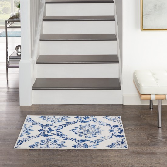 Nourison Whimsicle WHS01 Area Rug, Ivory/Navy, 2' x 3'