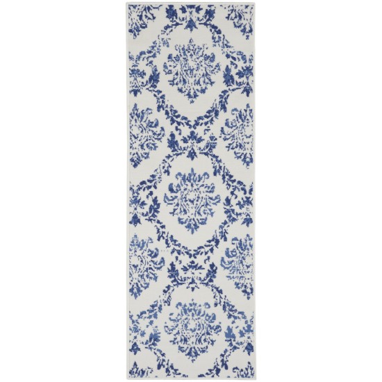 Nourison Whimsicle WHS01 Runner Rug, Ivory/Navy, 2' x 6'