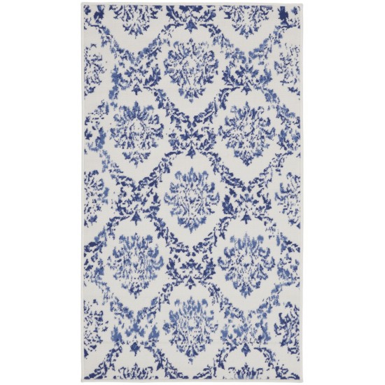 Nourison Whimsicle WHS01 Area Rug, Ivory/Navy, 3' x 5'