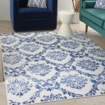 Nourison Whimsicle WHS01 Area Rug, Ivory/Navy, 5' x 7'