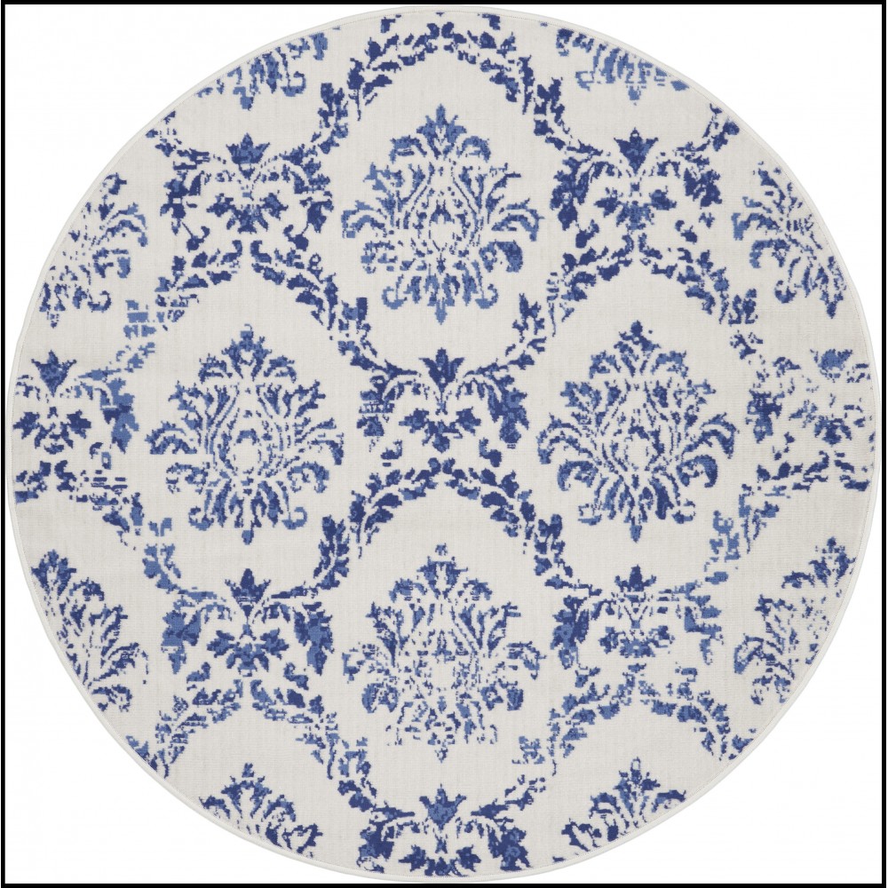 Nourison Whimsicle WHS01 Area Rug, Ivory/Navy, 5' x Round Nourison Whimsicle WHS01 Area Rug, Ivory/Navy, 5' x Round