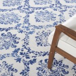 Nourison Whimsicle WHS01 Area Rug, Ivory/Navy, 7' x 10'