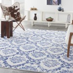 Nourison Whimsicle WHS01 Area Rug, Ivory/Navy, 8'4" x 11'6"