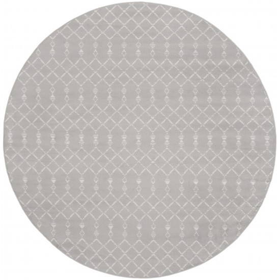 Nourison Whimsicle WHS02 Area Rug, Grey, 8' x Round