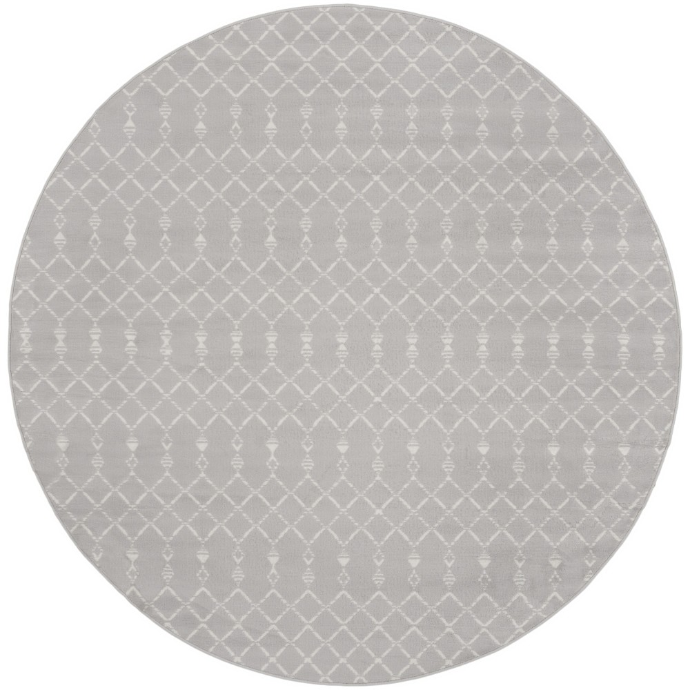 Nourison Whimsicle WHS02 Area Rug, Grey, 8' x Round Nourison Whimsicle WHS02 Area Rug, Grey, 8' x Round