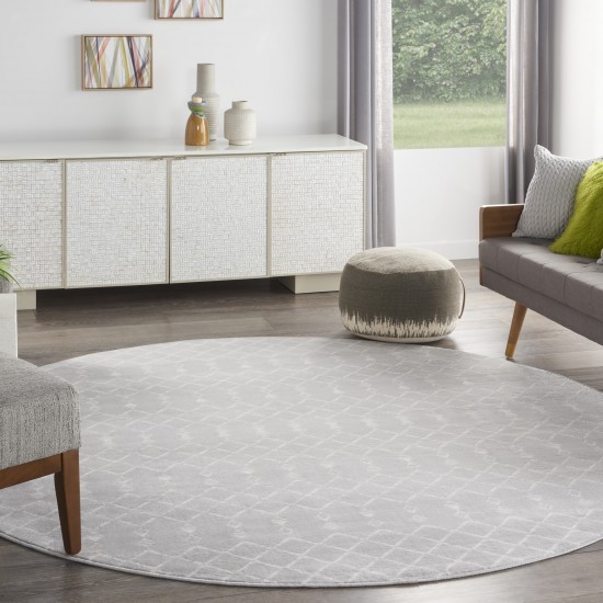 Nourison Whimsicle WHS02 Area Rug, Grey, 8' x Round