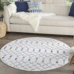 Nourison Whimsicle WHS02 Area Rug, Ivory, 5' x Round