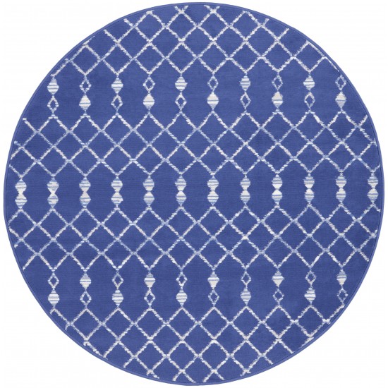 Nourison Whimsicle WHS02 Area Rug, Navy, 5' x Round