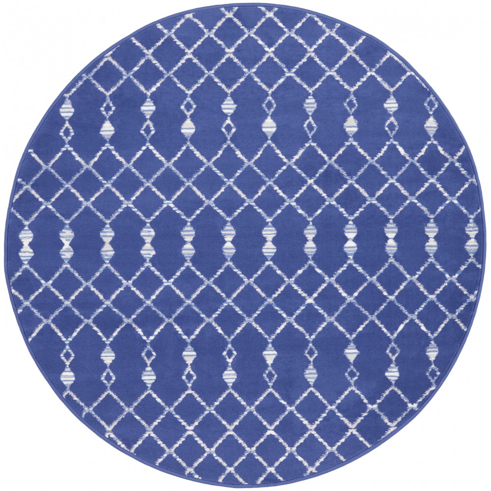 Nourison Whimsicle WHS02 Area Rug, Navy, 5' x Round