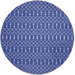 Nourison Whimsicle WHS02 Area Rug, Navy, 8' x Round