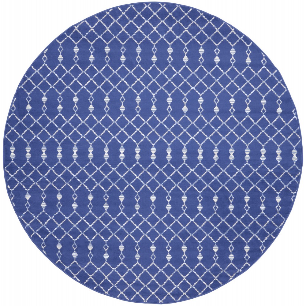 Nourison Whimsicle WHS02 Area Rug, Navy, 8' x Round