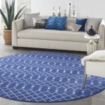 Nourison Whimsicle WHS02 Area Rug, Navy, 8' x Round