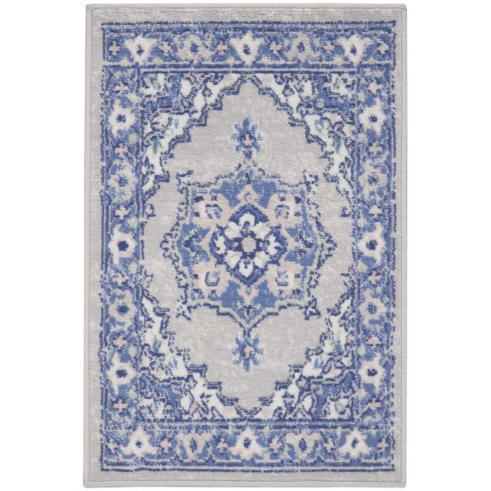 Nourison Whimsicle WHS03 Area Rug, Grey/Blue, 2' x 3'