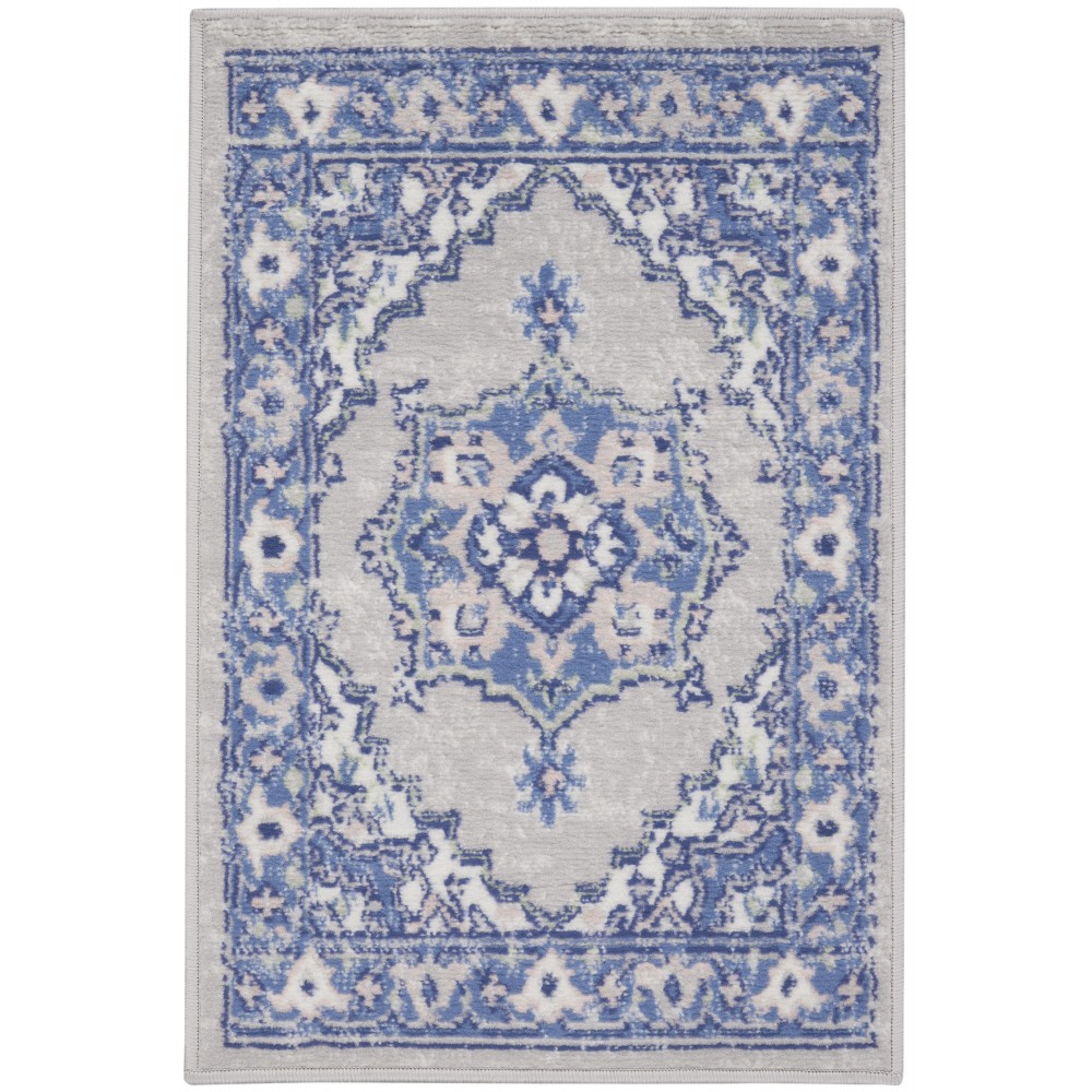 Nourison Whimsicle WHS03 Area Rug, Grey/Blue, 2' x 3'