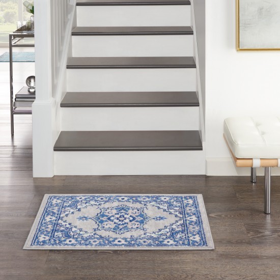 Nourison Whimsicle WHS03 Area Rug, Grey/Blue, 2' x 3'