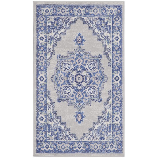 Nourison Whimsicle WHS03 Area Rug, Grey/Blue, 3' x 5'